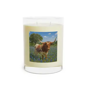 Longhorn Bluebonnet Candle — 11oz Scented Glass Candle