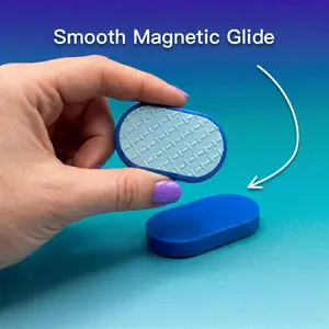 Magnetic Fidget Slider, Quiet & Clicky Magnet Fidget Toy, 5 Texture Options, Custom 3D Printed Tactile EDC Toy for Stress Relief & Focus
