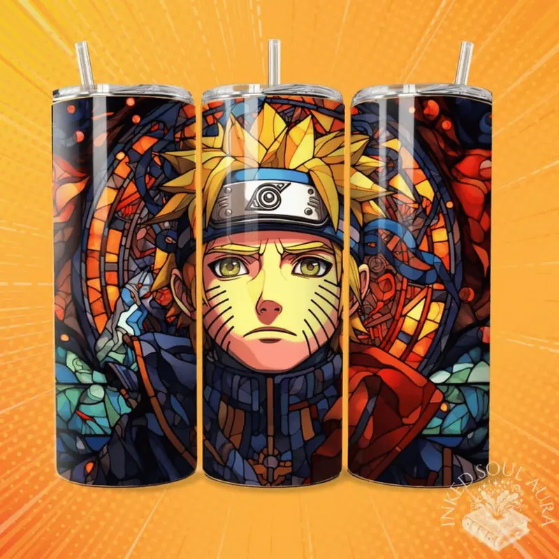 Naruto Shippuden Uzumaki 20oz Skinny Tumbler Anime-Themed Travel Cup