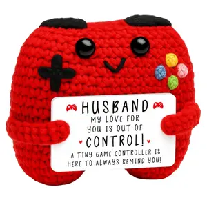 Busy Gaming Life Crochet Game Controller, Husband Gifts for Fathers Day Birthday, Best Husband Ever Gifts for Wedding Anniversary from Wife Crochet Figure