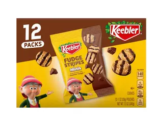 Keebler On-The-Go Fudge Stripes Cookies, 12 Count (Pack of 1) Keebler On-The-Go Fudge Stripes Cookies, 12 Count (Pack of 1)