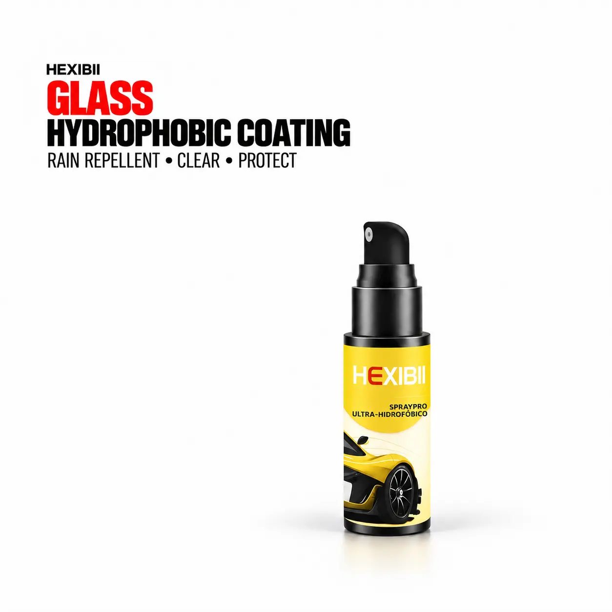 Ultra Hydrophobic Car Glass Coating Spray - 1 Pcs Vehicle Exterior Windshield Treatment, All Seasons Rain Protection, 15-20 cm Distance 1-Shot Application, 0 Blur No Marks, Water Repellent Film for Car/Home Glass