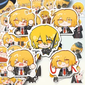 Action Figures COS Anime Limbus Company Don Quixote 52 pcs set Q Version Cute Cartoon Mobile Phone Stickers Children's Gift Toys