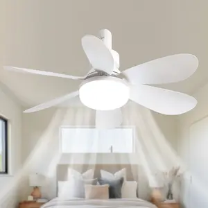 20-Inch Socket Fan Light Portable Ceiling Fan with Light and Remote, 3-Color Dimmable LED, Silent DC Motor, 2/4H Timer, Screw In Design for Small Rooms outdoorfun