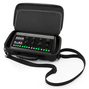CASEMATIX Audio Mixer Case Compatible With Behringer P16 Stage Mixer & P16-HQ Powerplay Personal Monitoring Mixer - Adjustable Rubber Handle Durable EVA Shell Protection