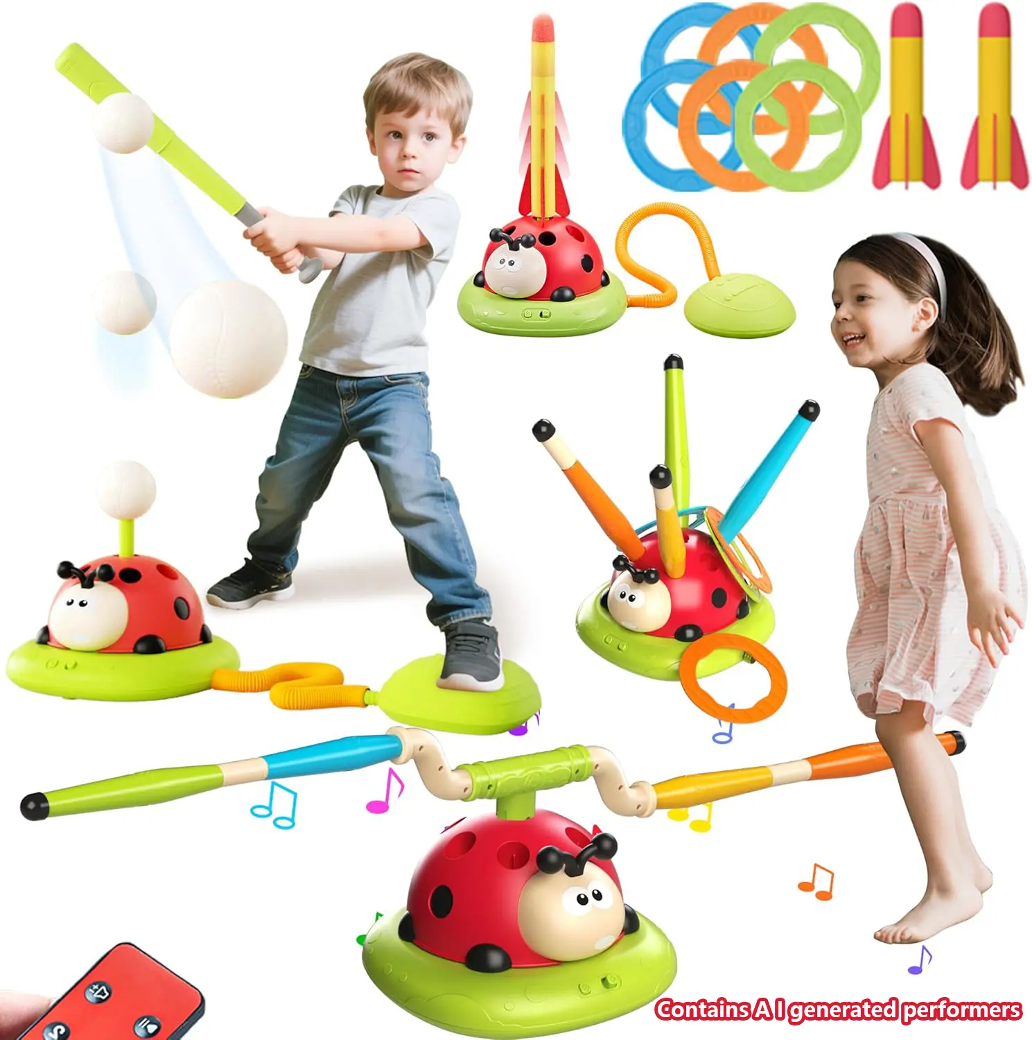 4-In-1 Kid Sports Toys Skipping Rope Machine Ferrule Game Training Toy Children Indoor Outdoor Games Educational Toys