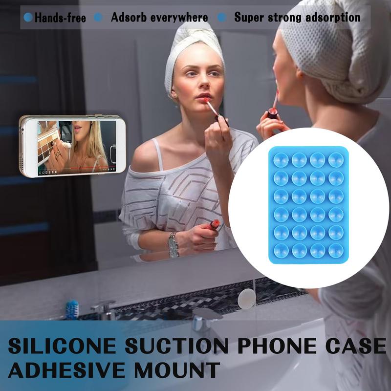2CPS Silicone Phone Sticky Grip, Suction Phone Case Mount Hands-Free Sticky Cell Phone Grip