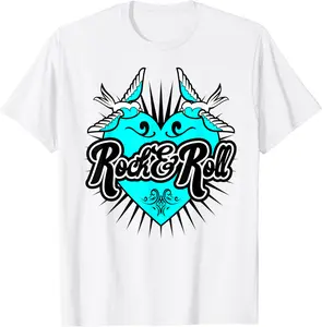 Rockabilly Tshirt 50s 60s 70s Women Men Rock N Roll Sock Hop T-Shirt - Tamauziabro Shop 75B08CSMBQR3