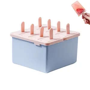 Popsicle Molds Ice Cream Maker, Food Grade Silicone Easy Release Homemade Ice Pop Molds, DIY Frozen Treat Maker with Sticks, Home Kitchen Freezer Dessert Tool for Party
