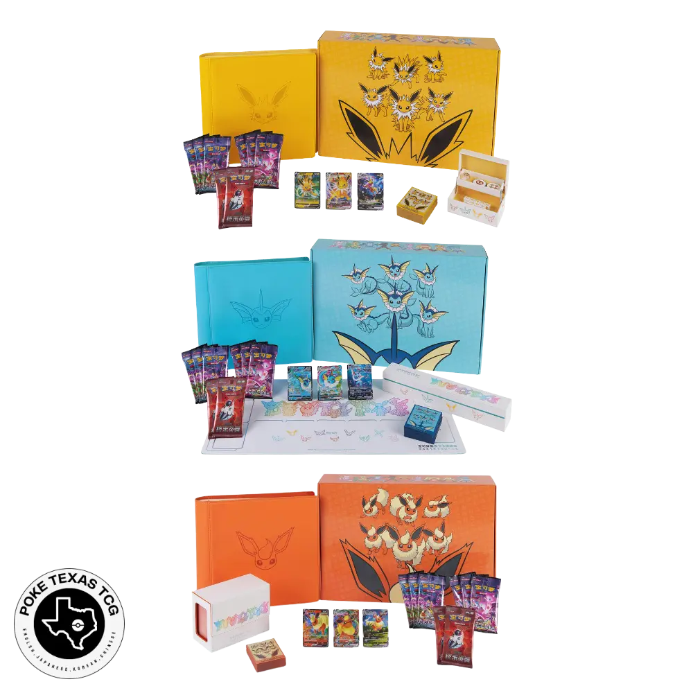 Pokemon Eeveelution Gift Box: Vaporeon, Jolteon, Flareon [Simplified Chinese]