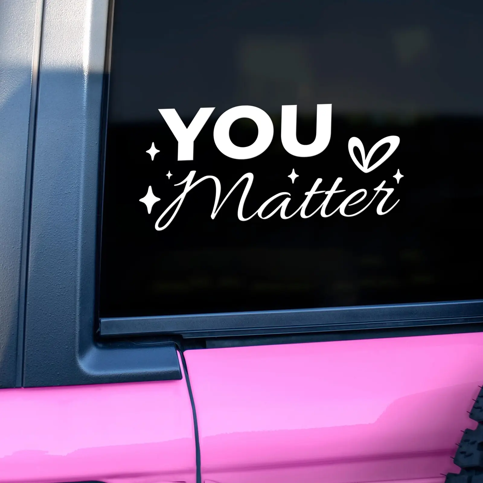 You Matter Car Decal, Mental Health Stickers, Funny Car Accessories, Positive Affirmation Vinyl Waterproof Bumper Sticker for Car, Truck, Wall & Window