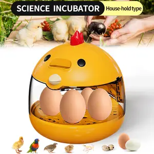 5-Egg Home Hatcher with Egg Candler, Incubator for Chicken, Duck, Quail, Goose Eggs, Transparent Window, Humidity & Temp Control, Manual Turn, Egg Turning