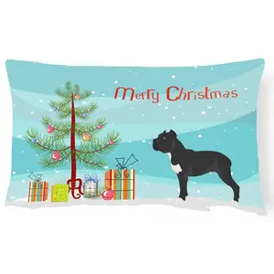 Carolines Treasures  Cane Corso Christmas Canvas Fabric Decorative Pillow