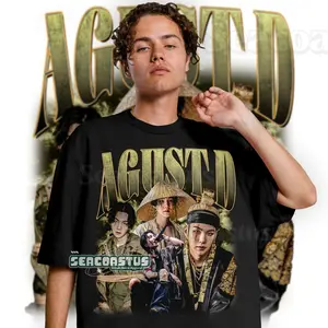 Limited Agust D Vintage T-Shirt, Yoongi Graphic T-shirt, Retro 90's Yoongi Fans Homage T-shirt, Gift For Women and Men
