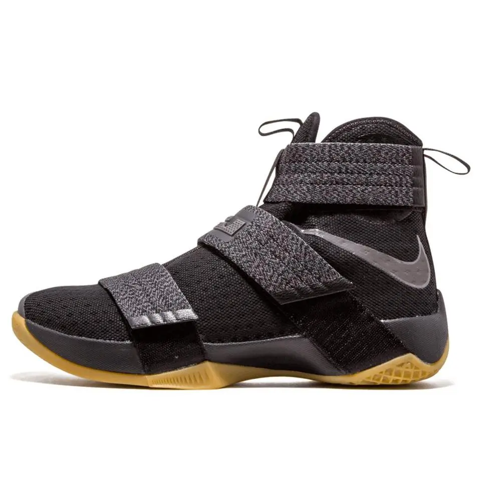 Nike LeBron Soldier 10 Sfg Black Gum' High Top Basketball Shoes Men's 844378-009