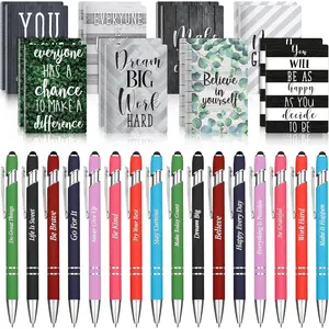 32 count Motivational Quote Pens Inspirational Notepads Mini Journal with Ballpoint Pen Small Notebooks  Set for Men Women Coworkers, Adult Party Favors Prizes  Bulk(Classic)