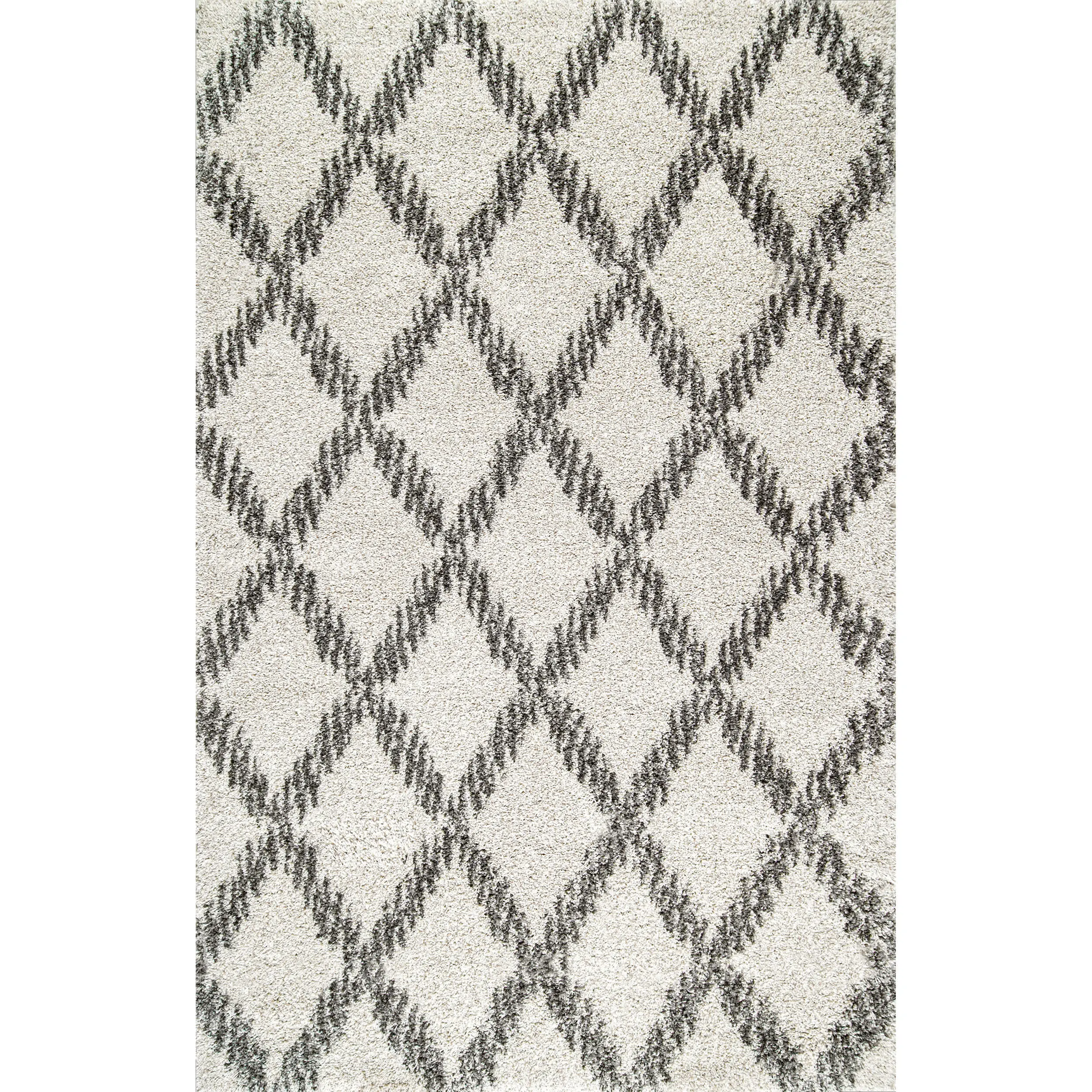 Sharika Lattice Shaggy Area Rug
