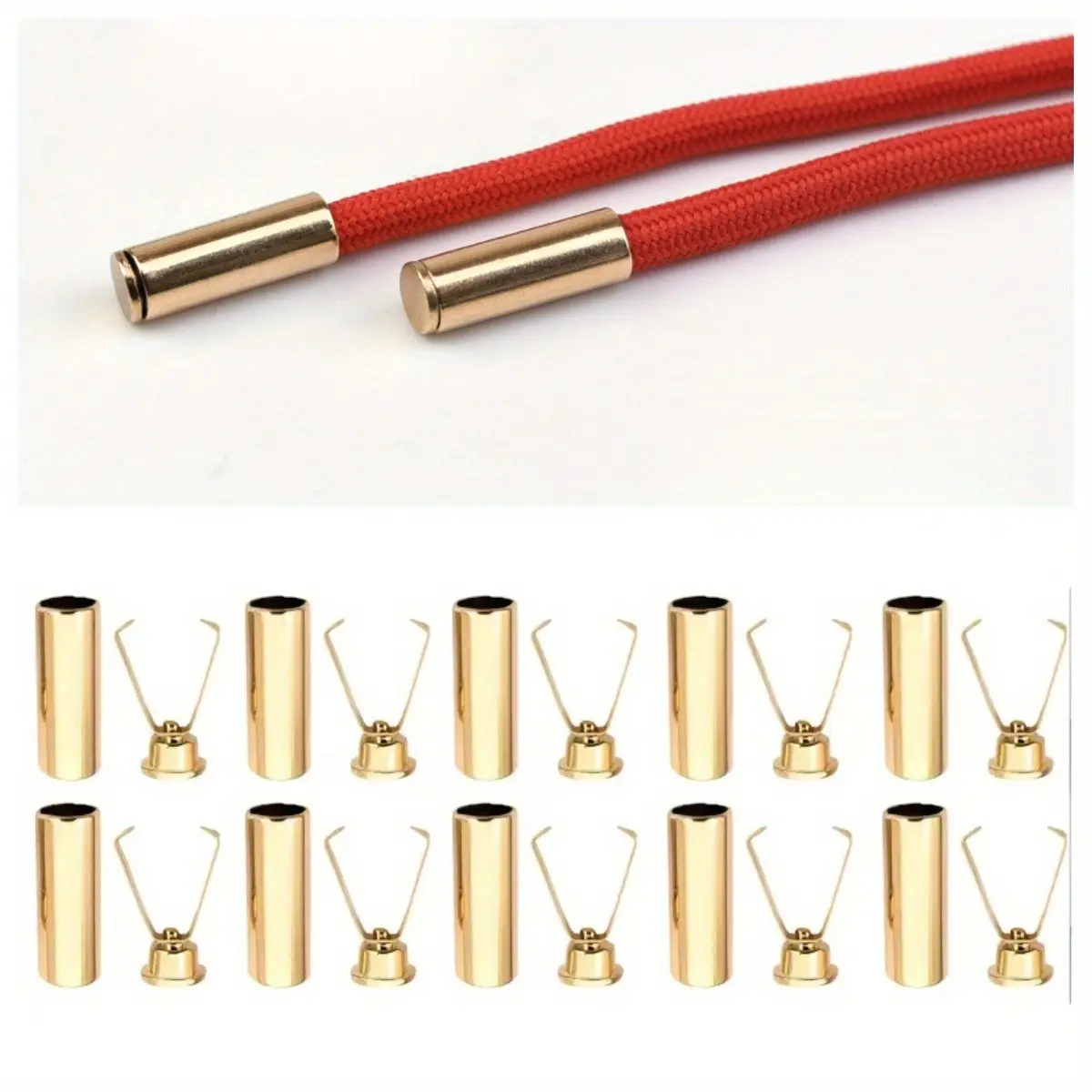 10-Pack Adjustable Metal Clips for Laces, Hoodies, Bags, Crafts, Non-Slip Fasteners, Shoe Lace Holders, Durable and Versatile Accessories, Clothes Bag Accessories