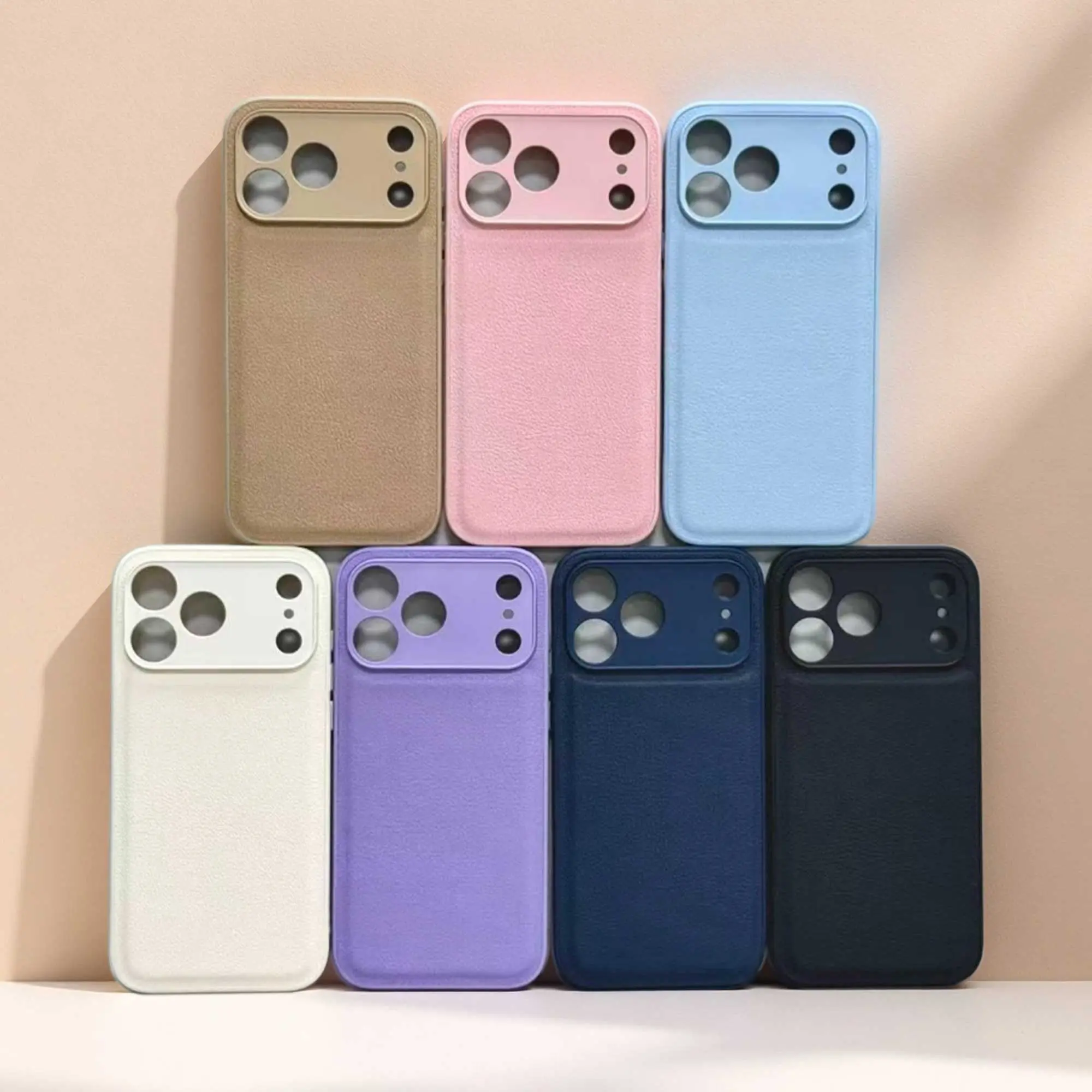 Metallic painted, bumpy phone case for iPhone 12/13/14/15/16/17 AIR/PRO/PROMAX/PLUS, premium leather feel. Full coverage protective case for iPhone 13/16 Plus/17 Pro Max. Suitable for gifting.