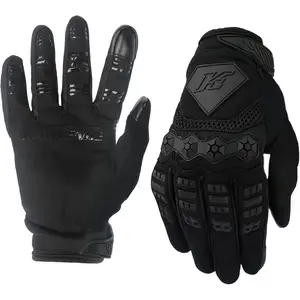 Men's Dirt  Riding Gloves -Full Finger Touch-Screen Motocross/ Gloves for BMX MX ATV MTB Off-Road Riding (Large, Black)