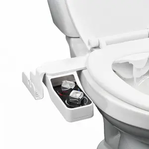 Bidet Attachment For Toilet With Hot And Cold Water, Dual Nozzles, Adjustable Pressure, Easy Installation, Self-Cleaning Nozzles, Hygienic And Comfortable Bathroom Upgrade, Water-Saving Design