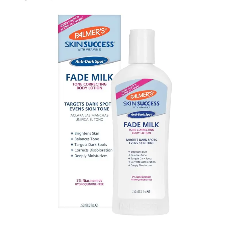 Success Anti-Dark Spot Fade Milk Body Lotion 8.5 Ounce - Targets Dark Spots, Balances Tone, Brightens Skin, 250g Cocoa Discoloration Foundation Moisturizer Olive Organic Radiant Shea Soap Moisture Moisturizing