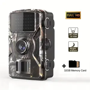 Waterproof Trail Camera with 32GB Card | IP66 & Night Vision for Hunting, Farm, Orchard Security