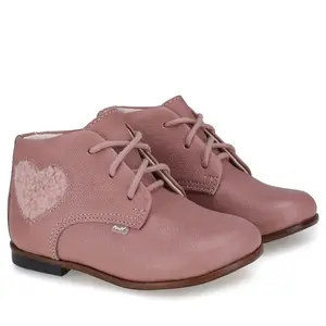 Emel Pebbled Pink First Walker Bootie