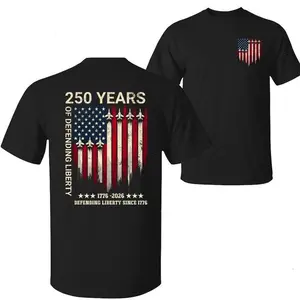 [Today Deal] 250 Years Of Defending Liberty T-Shirt, USA 250th Anniversary 1776–2026 Shirt, July 4th Independence Day Patriotic Tee, American Flag Eagle Graphic, We The People Freedom Shirt, Gift For Men and Women