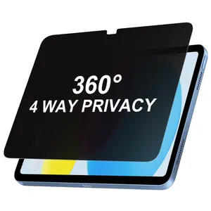 360° 4 Way Screen Protector For Ipad A16 11 Inch 2025 11th/ 10th Generation 2022 (10.9 Inch)  360 Degree Anti-spy Tempered Glass Film 9h Hardness 1 Pack