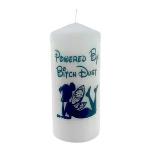 Tinker Bell White Pillar Candle Inspired by Peter Pan Magic Warm Light Ornaments for Home Decoration High-Quality Wax Charming Design Cozy Room