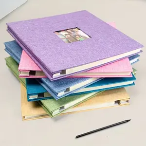 40 Pages Large Self-Adhesive Scrapbook Album, Includes Color Pen & Plastic Scraper, Perfect DIY Picture Book Gift for Mom, Family, Weddings