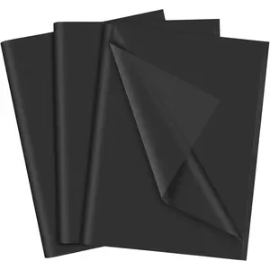 Black Tissue Paper - 60 Sheets, 14 x 20 Inch Matte Black Wrapping Paper for  Packaging, Art Crafts, DIY, Birthday, Wedding, Halloween