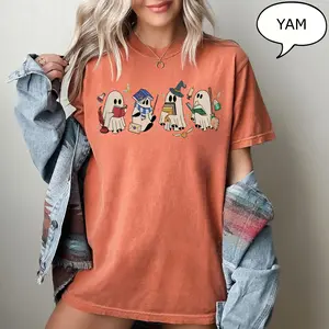 Comfort Colors Funny Book Lover Ghost Teacher Halloween Shirt Halloween Ghost Shirt Book Lover Gift Halloween Teacher Gift