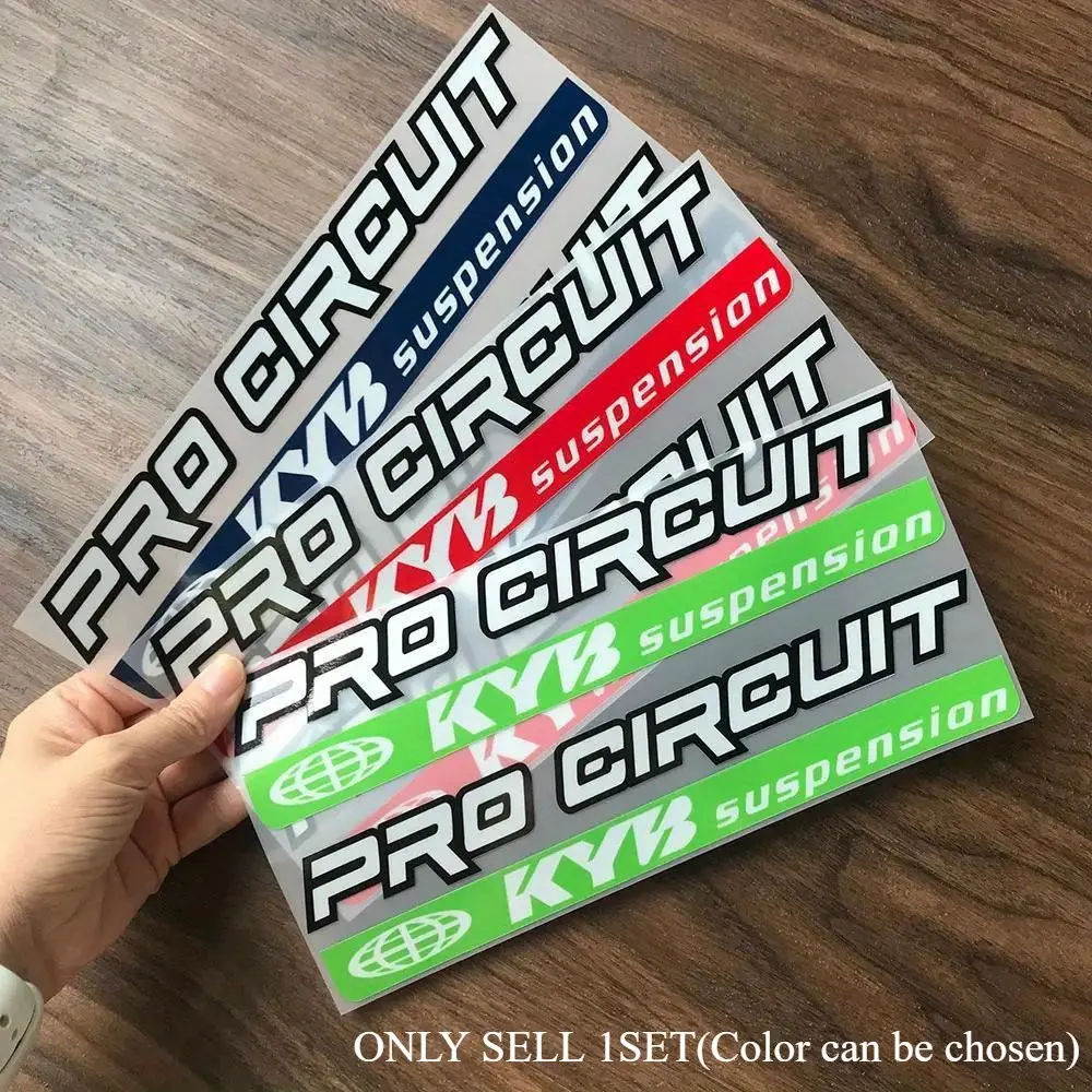 1SET Professional Modification PRO CIRCUIT KYB Logo Decor Sticker For Motorcycle Bodies, Backpacks, Mod Supplies PRO CIRCUIT + KYB Suspension Themed Decor Fill With Mod Enthusiast Passionate Competitive Vibe Enhance Professional Mod Style Recognition