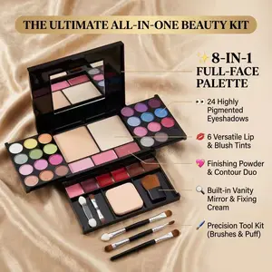 24-Color Highly Pigmented Eyeshadow Palette | All-in-One Travel Makeup Kit | Long Lasting & Waterproof