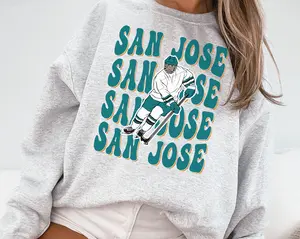 Retro San Jose Shark Sweatshirt T-shirt Sharks Sweater Sharks T-shirt Hockey Fan Shirt Vintage San Jose Ice Hockey San Jose 1991