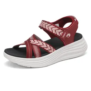 Dannto Women's Comfortable Walking Sandals with Arch Support Elastic Strap Cushioned Midsole Platform for Casual Summer Fashion Sandal