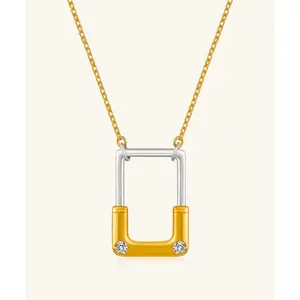 24K Gold Lock Necklace