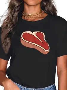 100% Cotton T-Bone Steak Last Minute Halloween Costume Shirt Funny Gift T-Shirt