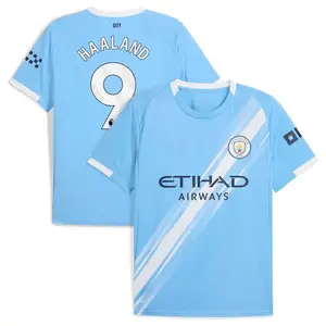 Unisex Soccer Manchester City Team EH Champions Language 2025/26 Away Replica Player Jersey - Black