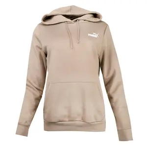 PUMA Womens Essentials Small Logo Hoodie Casual Outerwear Casual - Beige