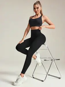 Elara Workout Leggings for Women Black Color Comfortable Fit with Contour Seaming & High Waistband Perfect for Exercise Daily Wear