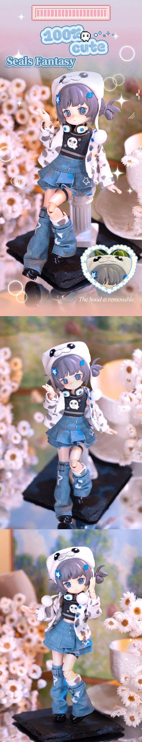 Electronic Cute Pet Series BJD Blind Box, Collectible Electronic Pet Game World 1/12 Ball Jointed Doll, Cute Dress Up Doll with Joints Collection Action Figure Toys Playset Birthday Christmas Gifts for Girls Boys