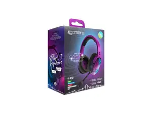 4Gamers C6 -100 Wired Headset Compatible with PC, Switch, PS5, Xbox X|S - Panther Mint & Lavender
