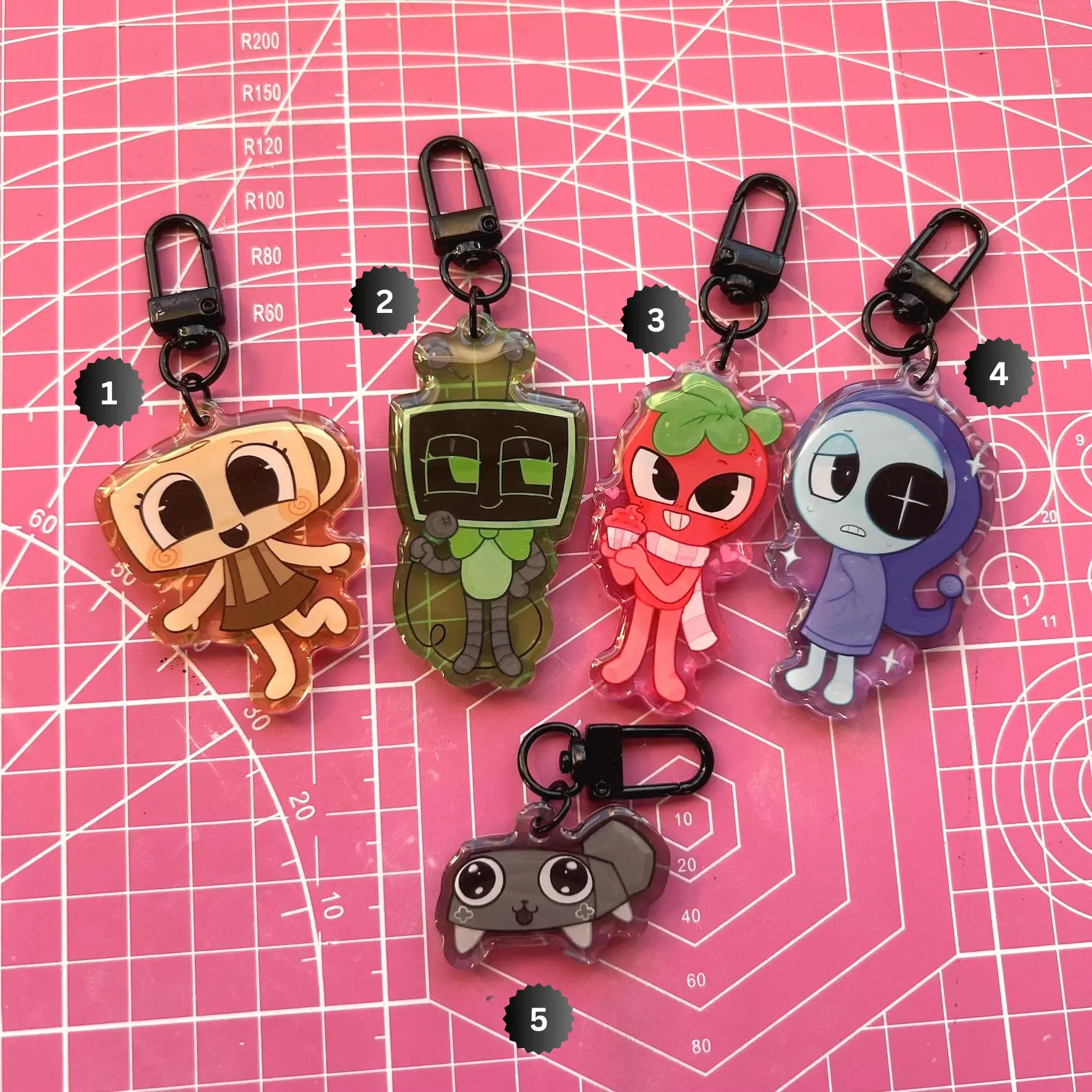 genius リストバンド　缶バッジ　punkandyo Dandy's World Acrylic Keychains – Featuring Main Toons Like Pebble