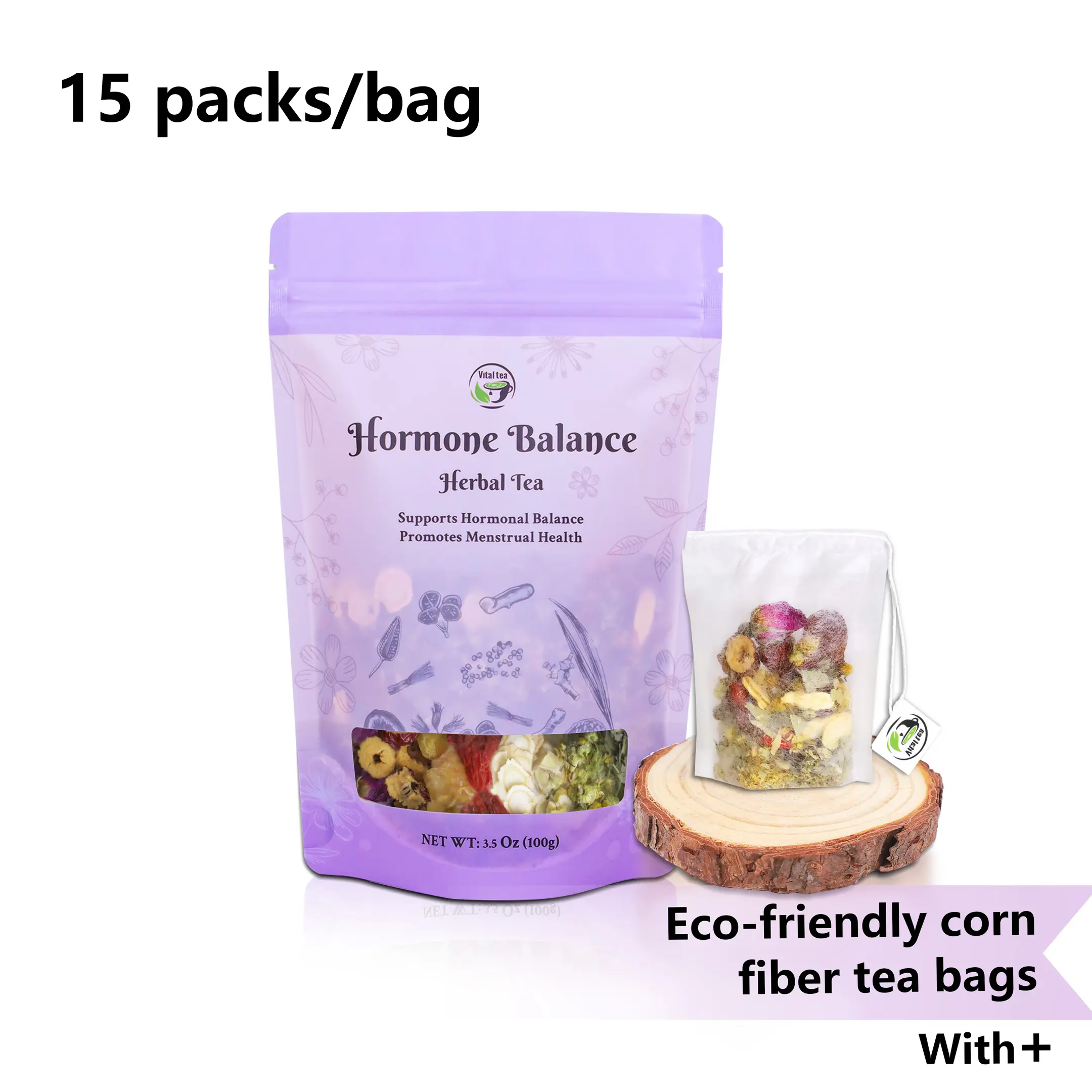 eco-friendly corn fiber tea bags-1 pcs