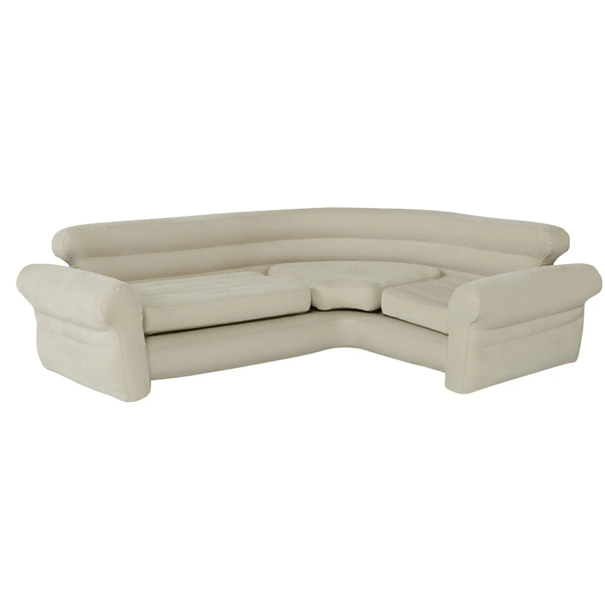 Intex Inflatable Corner Living Room Air Mattress Sectional Sofa Couch, Beige Intex Inflatable Corner Living Room Air Mattress Sectional Sofa Couch, Beige
