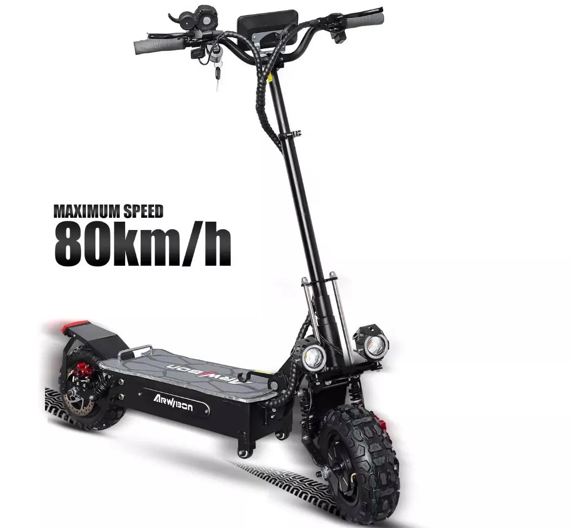 Arwibon Q06 pro  60v 5600w Electric Scooter Adult Dual Motor 11inch  Fast Speed