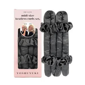 Heatless Curls Overnight Curling Rod Set   No Heat Damage Hair Curler with Clips for Long Hair